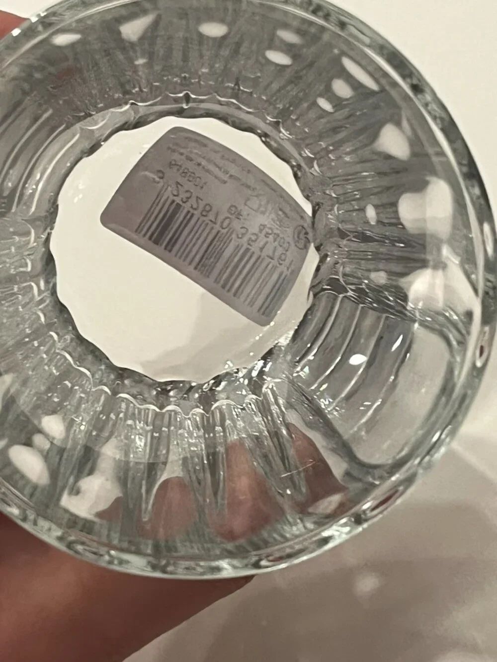 La Rochere France Onde Clear Glass 11.8 oz Water Tumbler Wave Design 648901 NWT
